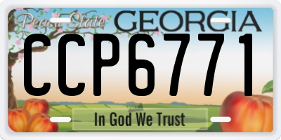 GA license plate CCP6771