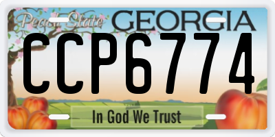 GA license plate CCP6774