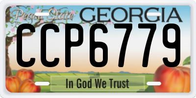 GA license plate CCP6779