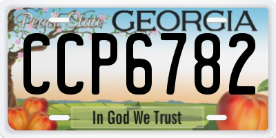 GA license plate CCP6782