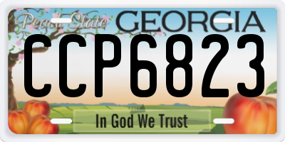 GA license plate CCP6823