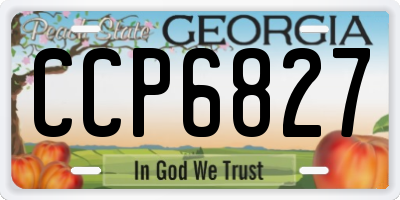 GA license plate CCP6827
