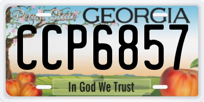 GA license plate CCP6857