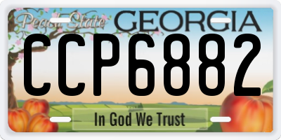 GA license plate CCP6882