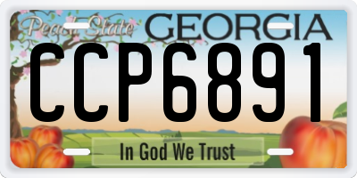 GA license plate CCP6891