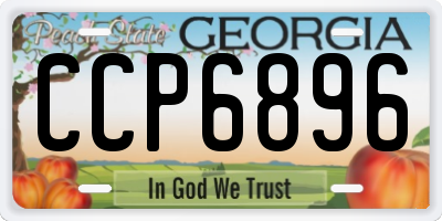 GA license plate CCP6896