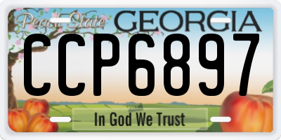 GA license plate CCP6897