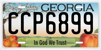 GA license plate CCP6899
