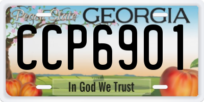 GA license plate CCP6901