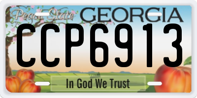GA license plate CCP6913