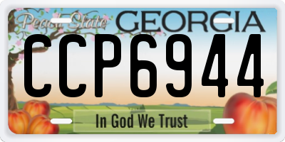 GA license plate CCP6944