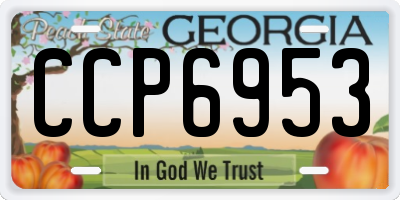 GA license plate CCP6953
