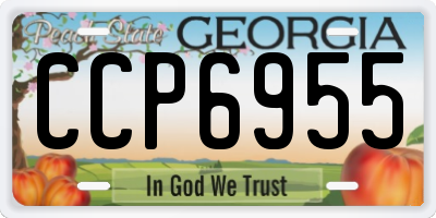 GA license plate CCP6955