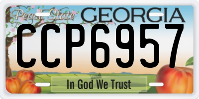 GA license plate CCP6957