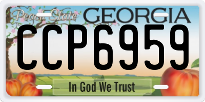 GA license plate CCP6959