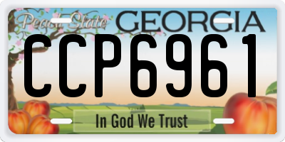 GA license plate CCP6961