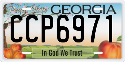 GA license plate CCP6971