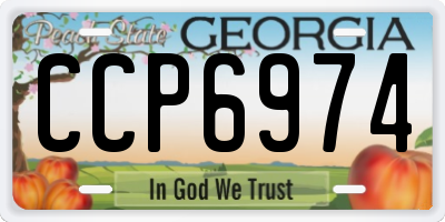 GA license plate CCP6974