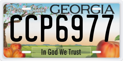 GA license plate CCP6977