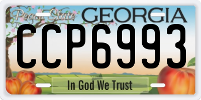 GA license plate CCP6993