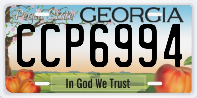 GA license plate CCP6994