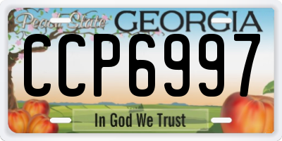 GA license plate CCP6997