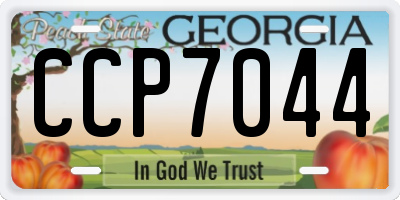 GA license plate CCP7044