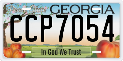 GA license plate CCP7054