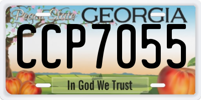 GA license plate CCP7055