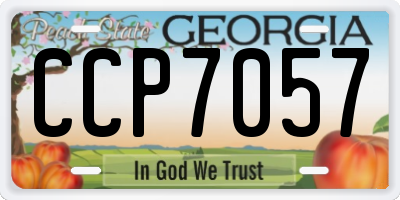 GA license plate CCP7057