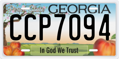 GA license plate CCP7094
