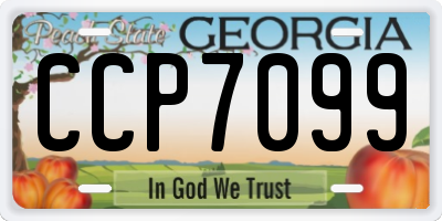 GA license plate CCP7099
