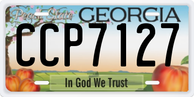 GA license plate CCP7127