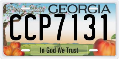 GA license plate CCP7131