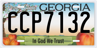 GA license plate CCP7132