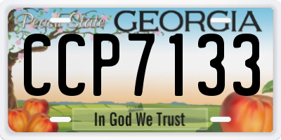 GA license plate CCP7133