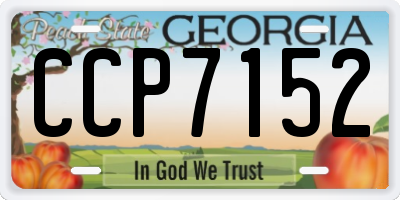 GA license plate CCP7152