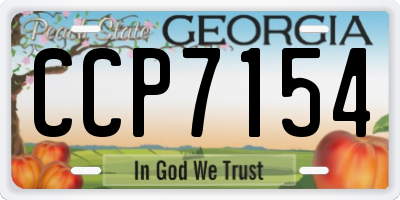 GA license plate CCP7154
