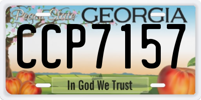 GA license plate CCP7157