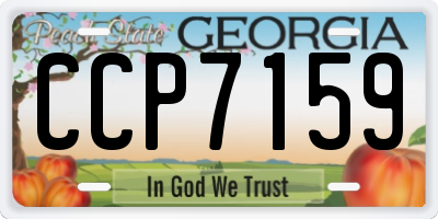 GA license plate CCP7159