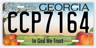GA license plate CCP7164