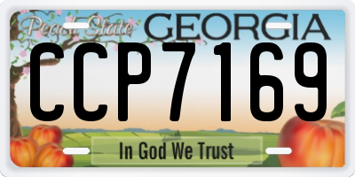GA license plate CCP7169