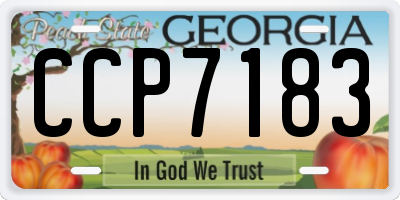 GA license plate CCP7183
