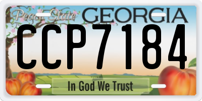 GA license plate CCP7184
