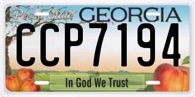 GA license plate CCP7194