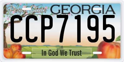 GA license plate CCP7195