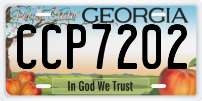 GA license plate CCP7202