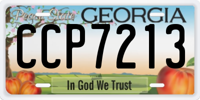 GA license plate CCP7213