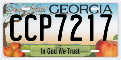GA license plate CCP7217