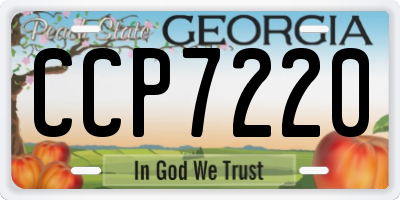 GA license plate CCP7220